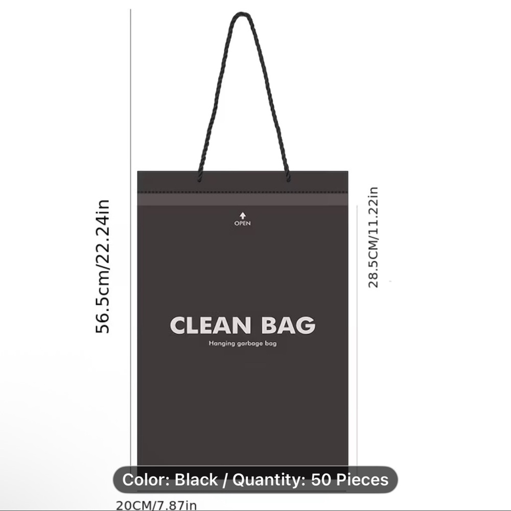Black Car Trash Bags — (50 Pack) - Picture 5 of 5